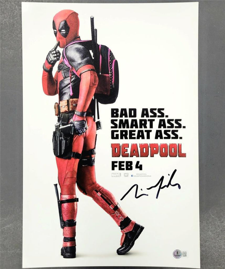 Tim Miller signed Deadpool 12x18 photo poster director autograph (A) Beckett BAS