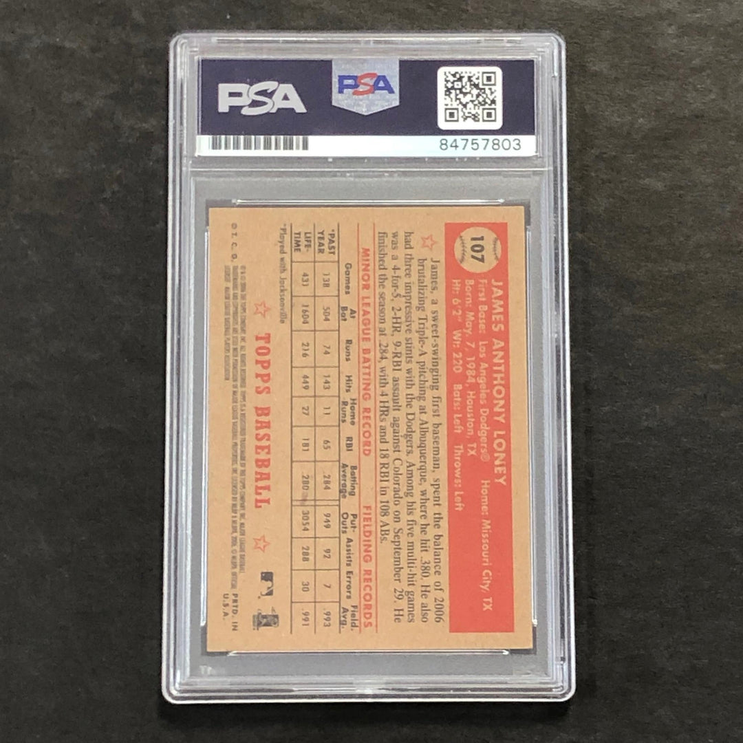 2006 Topps '52 #107 James Loney Signed Card PSA Slabbed Auto Dodgers