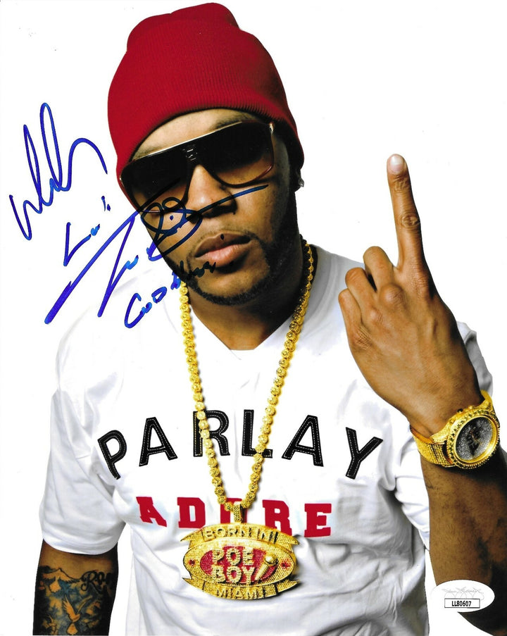 Flo Rida  Autographed 8x10 Photo JSA COA Signed Low Hip Hop Rapper Singe Poe Boy