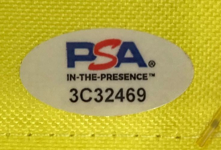 Robert O'Neill Signed Framed 2001 Masters Golf Flag Never Quit Insc PSA Hologram