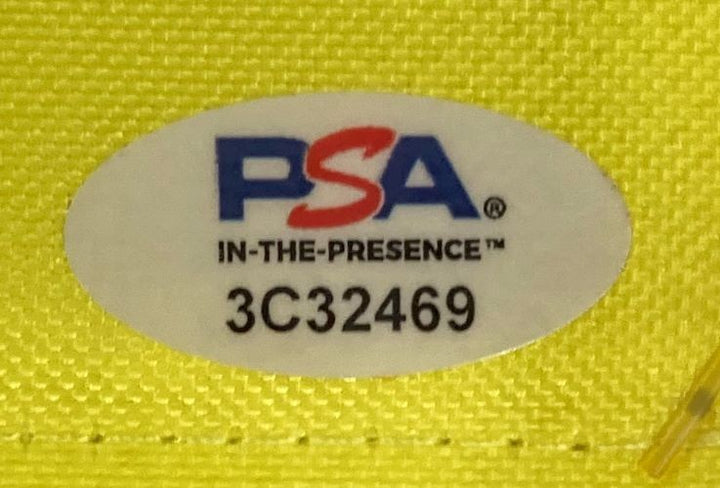Robert O'Neill Signed Framed 2001 Masters Golf Flag Never Quit Insc PSA Hologram
