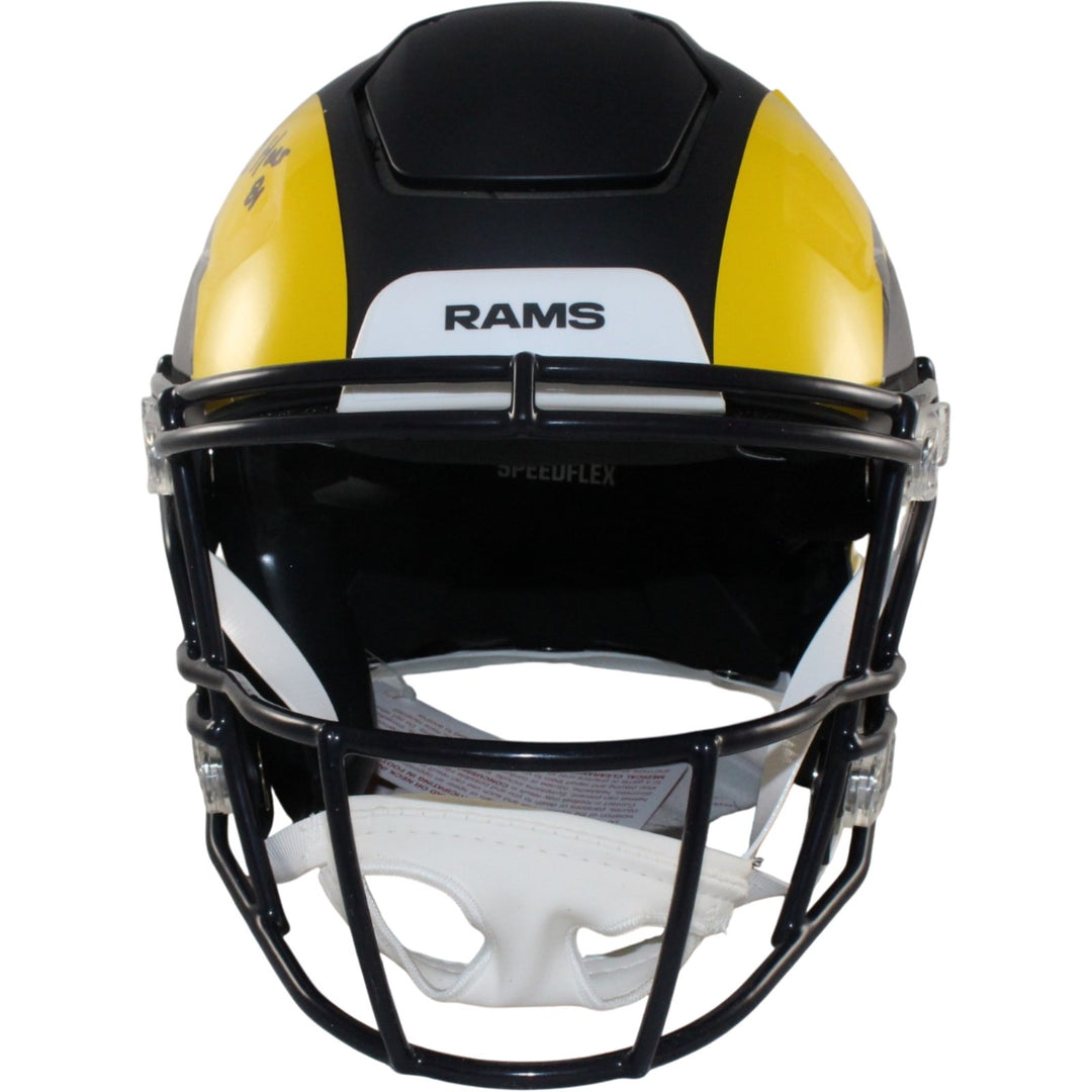 Torry Holt Autographed Los Angeles Rams SpeedFlex Rivalries Helmet Beckett 56884