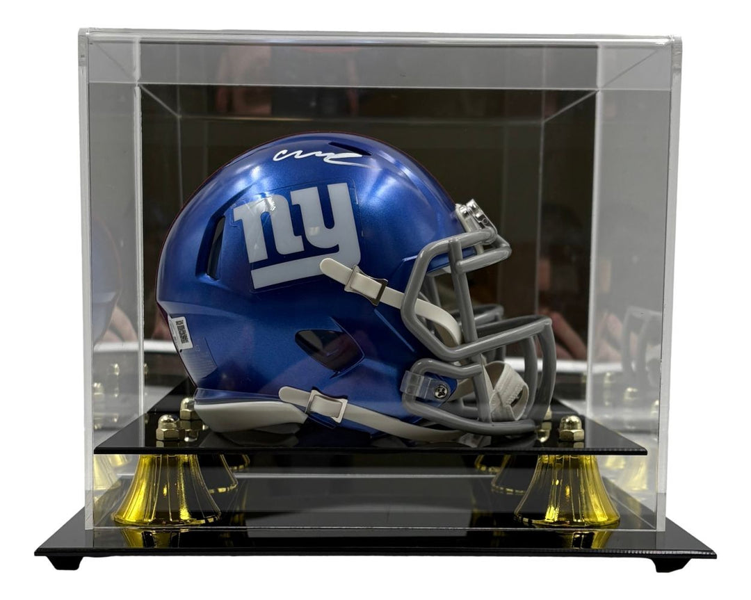 Abdul Carter Signed New York Giants Mini Speed Helmet BAS w/ Case