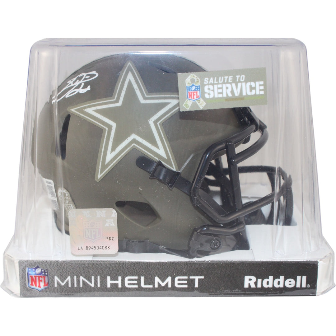 Emmitt Smith Autographed Dallas Cowboys 2022 STS Mini Helmet Beckett 53673