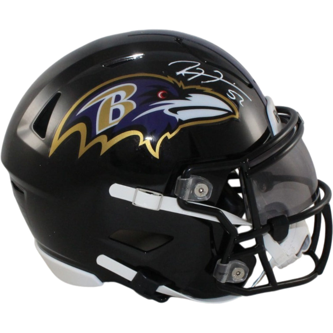 Ray Lewis Autographed Baltimore Ravens Mid-Size Midi Helmet Beckett W 55632