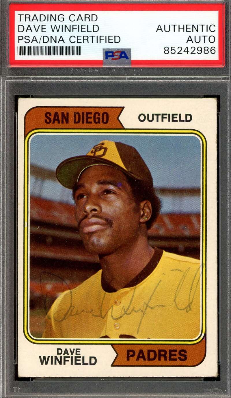 Dave Winfield PSA DNA Vintage Signed 1974 Topps Rookie Autograph