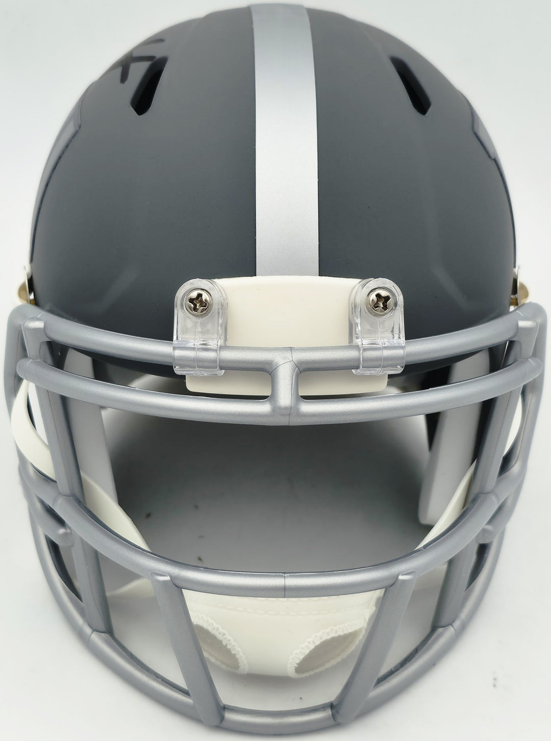 Cam Skattebo Signed Giants Slate Gray Mini Helmet Beckett QR