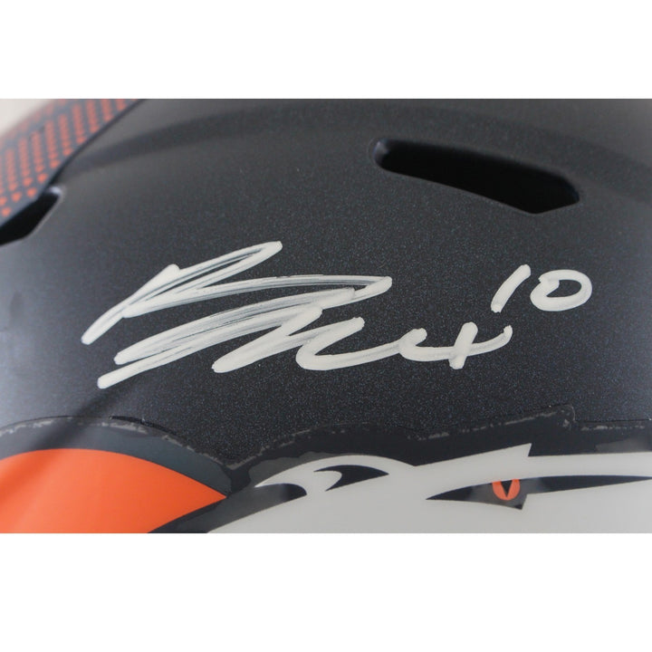 Bo Nix Autographed/Signed Denver Broncos F/S Helmet Beckett Witness 56412