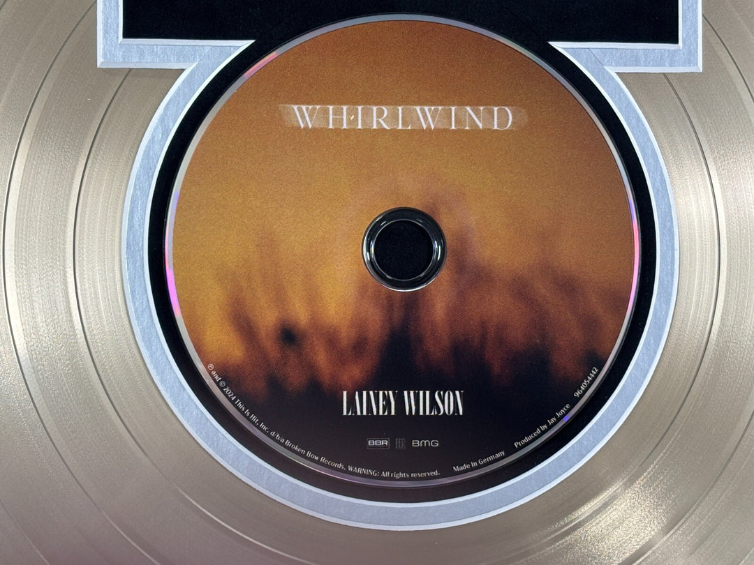 Lainey Wilson Autographed Whirlwind CD Album Gold Record Framed JSA COA Signed