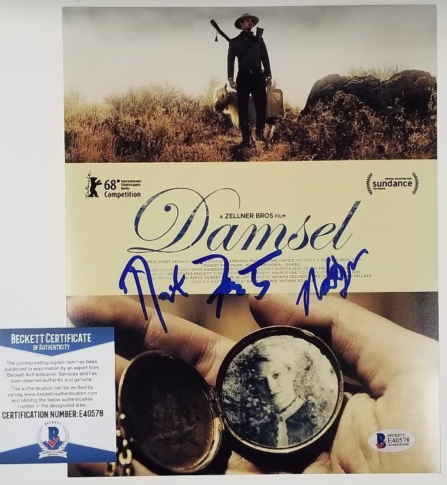 ROBERT FORSTER & NATHAN ZELLNER Signed Damsel 8x10 Photograph ~ Beckett BAS COA