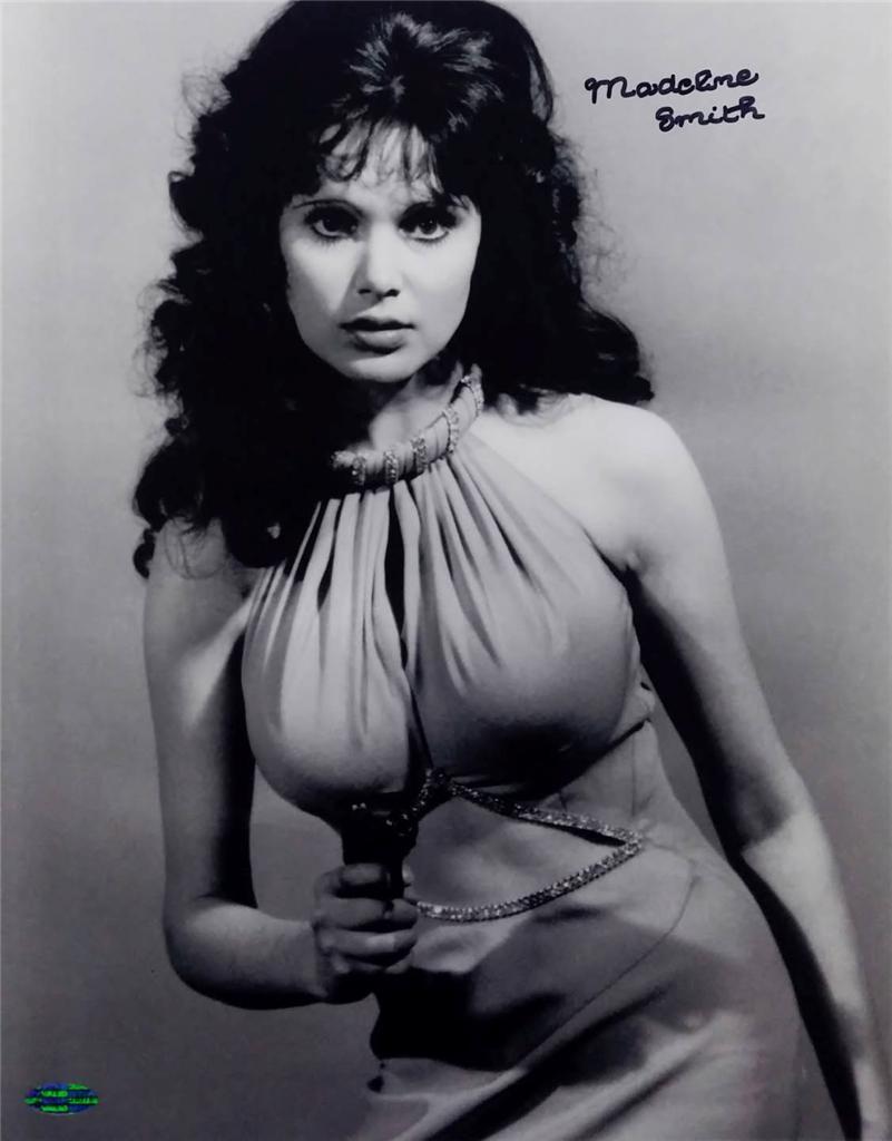 MADELINE SMITH Bond Girl MISS CARUSO signed 11x14 ~ OC COA + Holo + Photo Proof