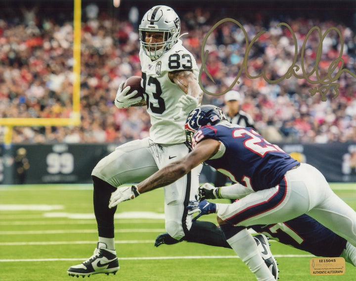 Darren Waller Autographed LV Raiders 8x10 Photo Inscriptagraphs COA Signed Wht