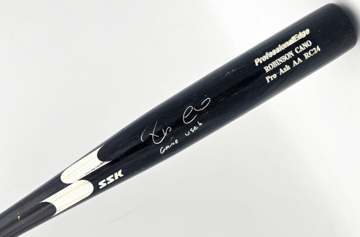 Robinson Cano Signed Game Used Black SSK Baseball Bat Yankees Game Used PSA/DNA