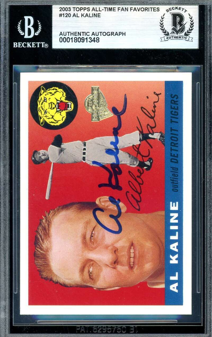 Al Kaline Beckett BAS Signed 2003 Topps All Time Fan Favorites Autograph