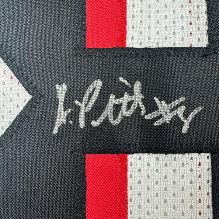 Framed Autographed/Signed Kyle Pitts 35x39 Atlanta White Jersey Beckett BAS COA