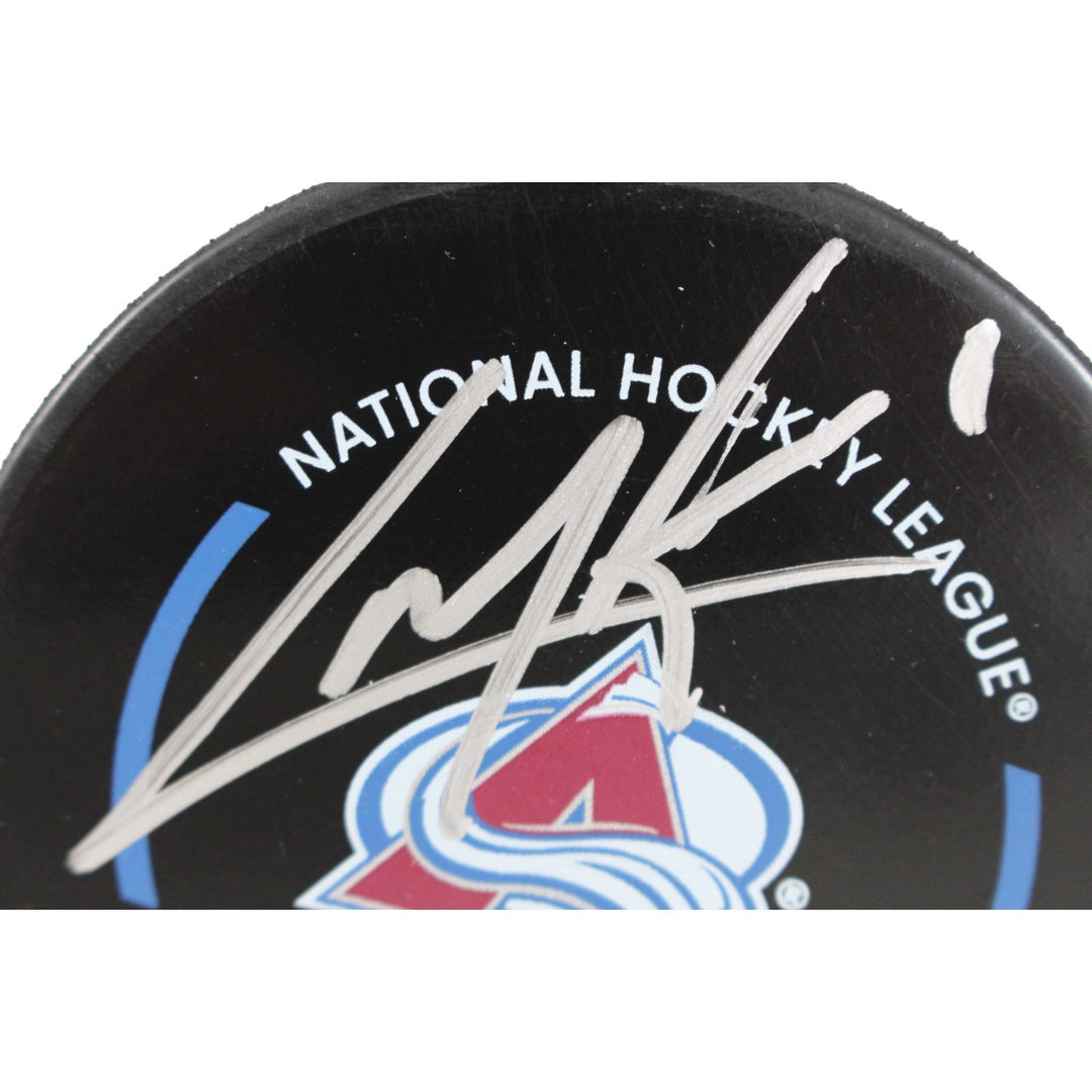Cale Makar Autographed/Signed Colorado Avalanche Game Puck Fanatics 53529