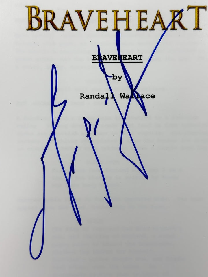 Mel Gibson signed Braveheart Movie Script autograph ~ Beckett BAS