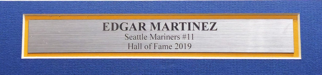 Mariners Edgar Martinez Signed Framed White Nike Cooperstown Jersey BAS Witness
