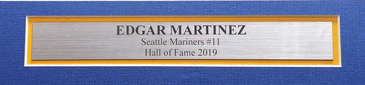 Mariners Edgar Martinez Signed Framed White Nike Cooperstown Jersey BAS Witness