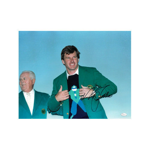 Nick Faldo signed PGA 11X14 Photo- JSA Hologram (90 Augusta National Masters)