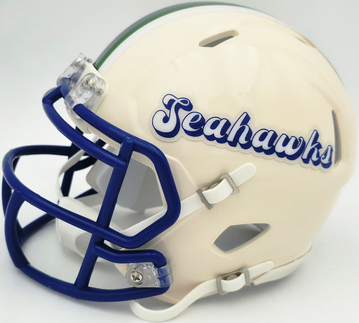 Julian Love Signed Seattle Seahawks Cream Retro Speed Mini Helmet MCS Holo