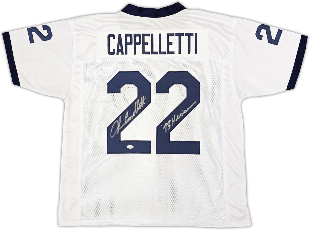 Penn State Nittany Lions John Cappelletti Signed White Jersey "73 Heisman" JSA