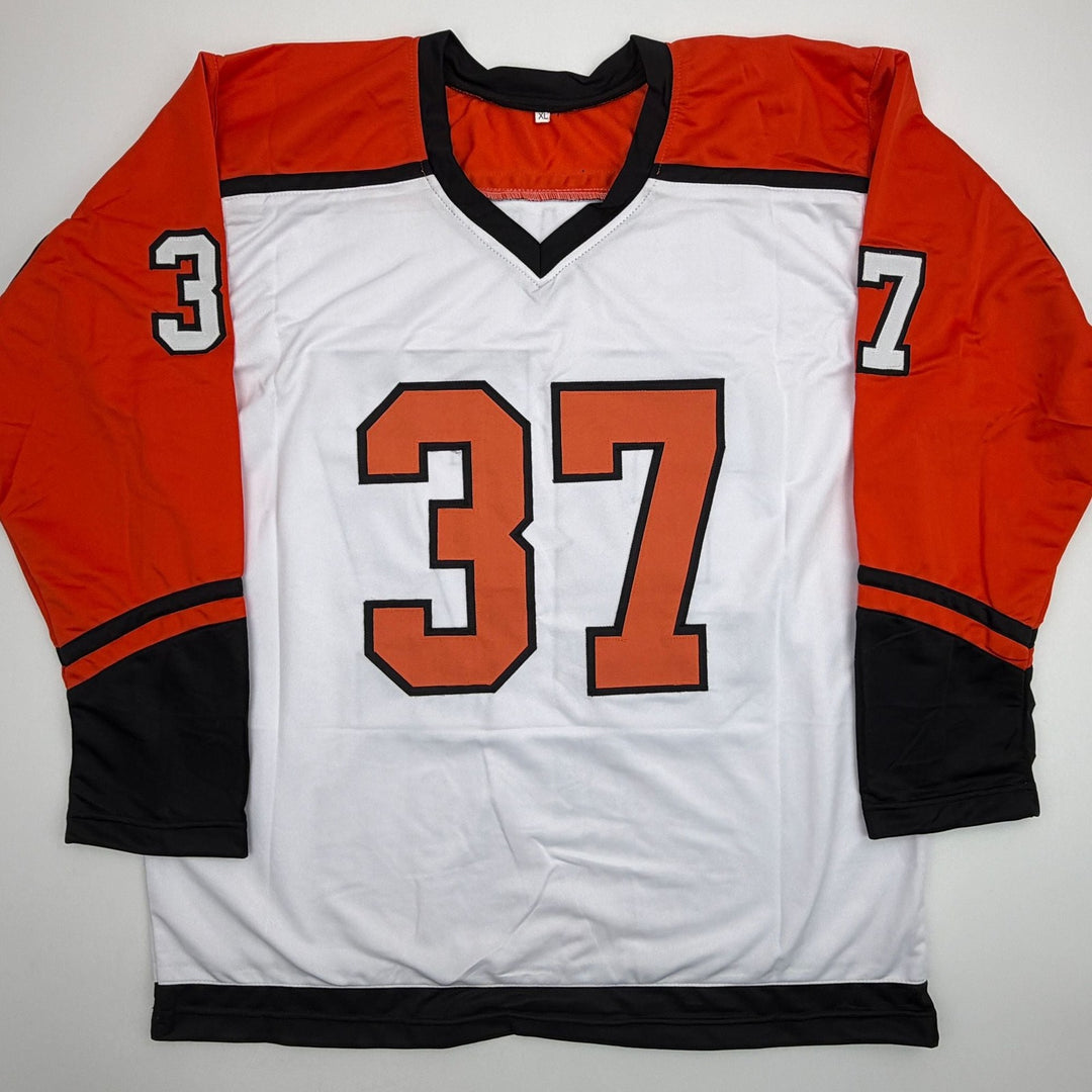 Autographed/Signed Eric Desjardins Philadelphia White Jersey Beckett COA