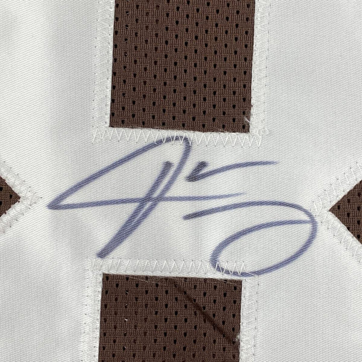 Autographed/Signed JARVIS LANDRY Cleveland Brown Football Jersey JSA COA Auto