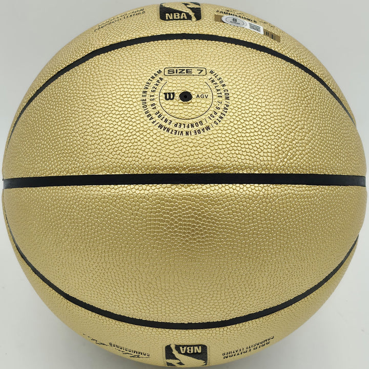 Allen Iverson Auto Gold Edition Logo Basketball 76ers Beckett Witness