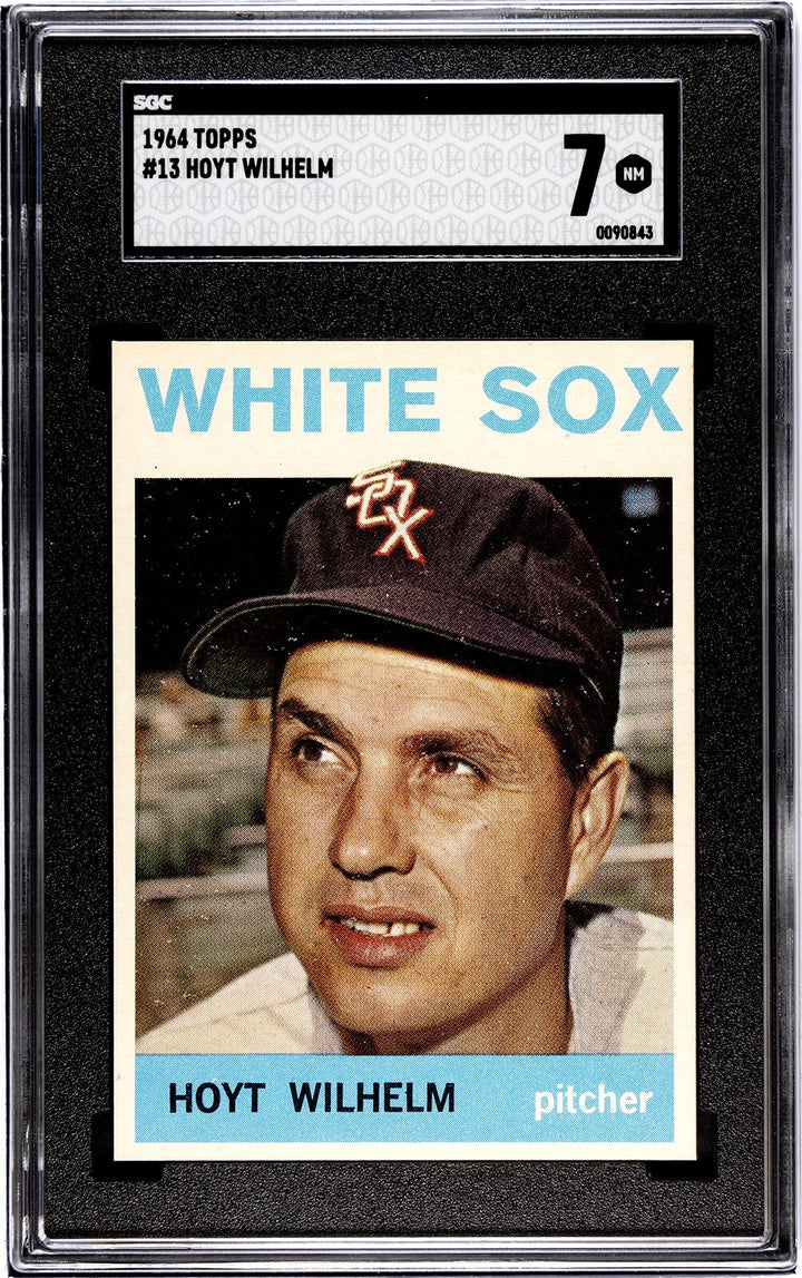 Hoyt Wilhelm 1964 Topps Baseball Card #13- SGC Graded 7 NM (Chicago White Sox)