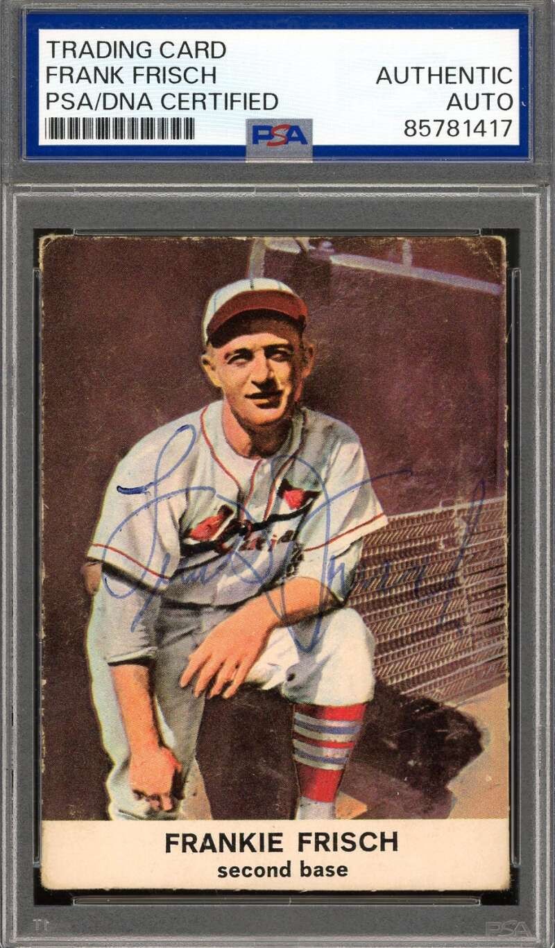 Frankie Frisch PSA DNA Signed 1961 Golden Press Autograph