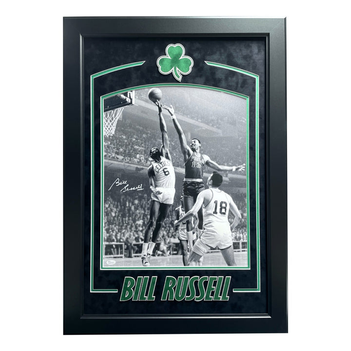 STOLEN - Bill Russell Autographed Boston Celtics Framed 16x20 Photo JSA Signed