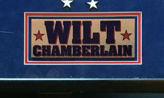 Wilt Chamberlain signed 16x20 photo 76’ers framed mint autograph Mounted Mm Coa
