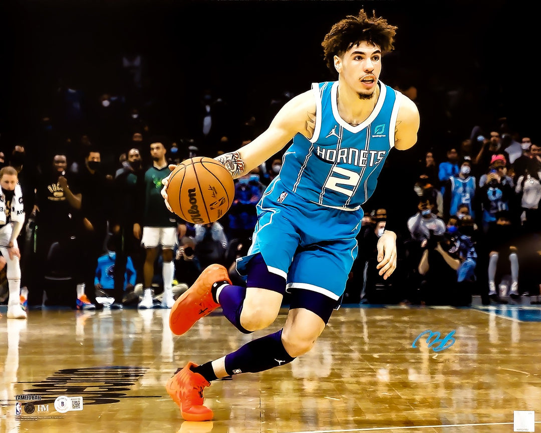 LaMelo Ball Autographed Signed 16x20 Photo Charlotte Hornets Beckett BAS