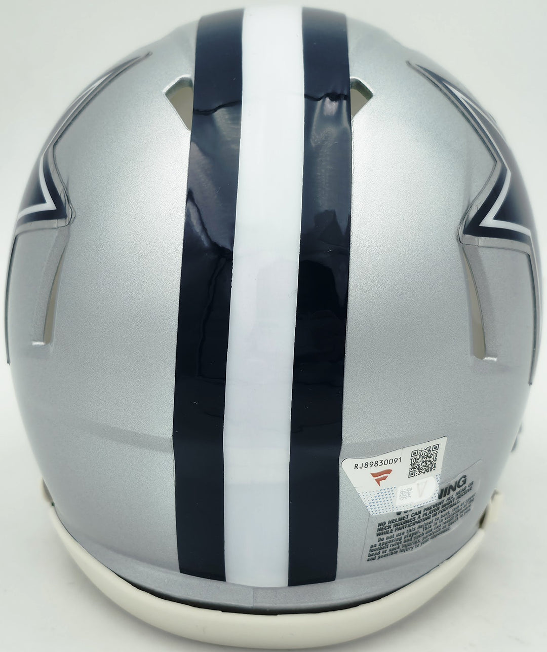 Micah Parson Signed Dallas Cowboys Silver Speed Mini Helmet Fanatics Holo