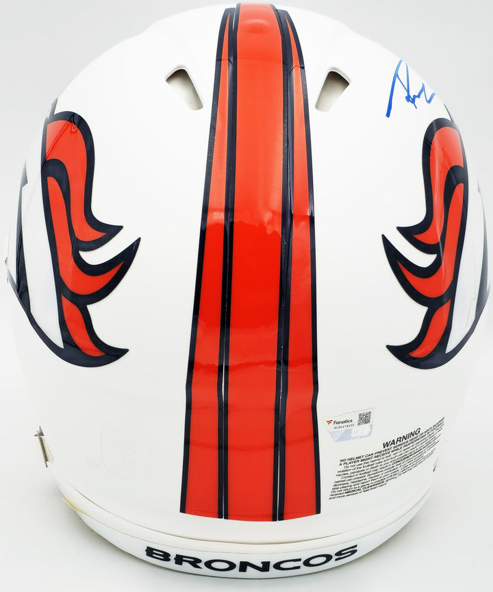 Russell Wilson Auto Broncos Flat Matte White Full Size Auth Spd Helmet Fanatics