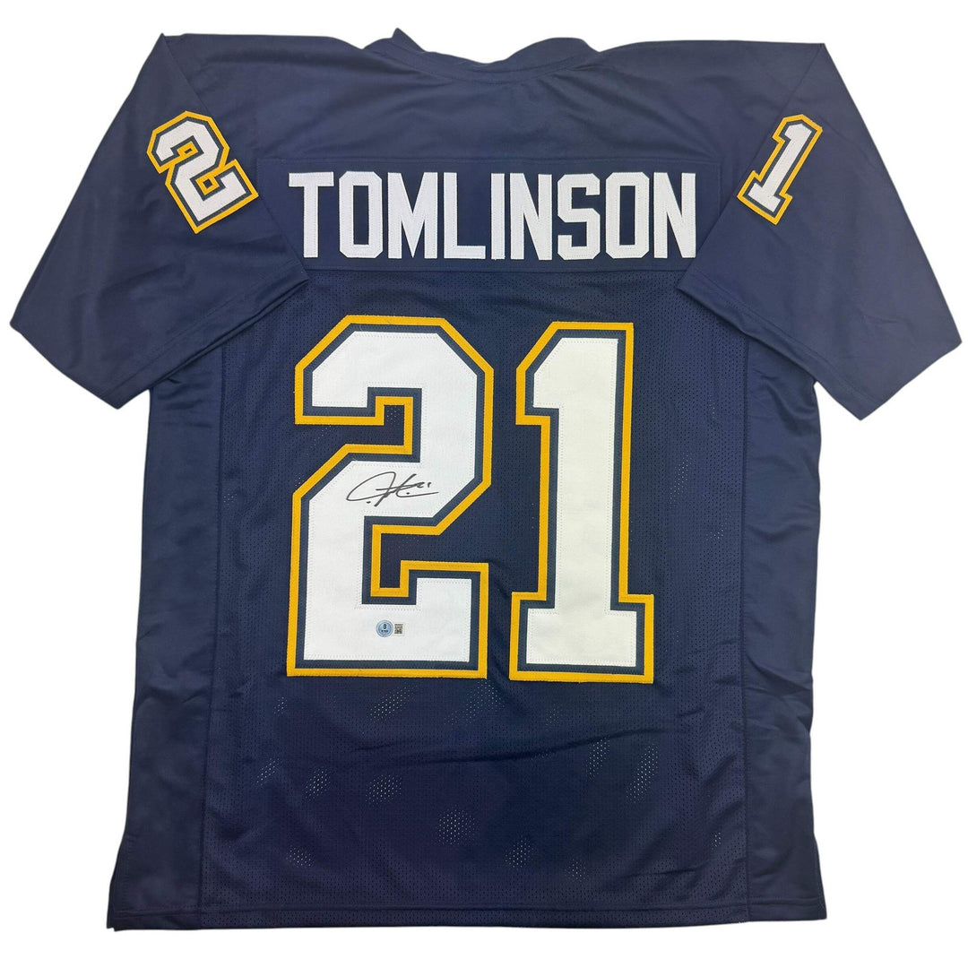 Autographed/Signed LaDainian Tomlinson San Diego LA Dark Blue Jersey JSA COA
