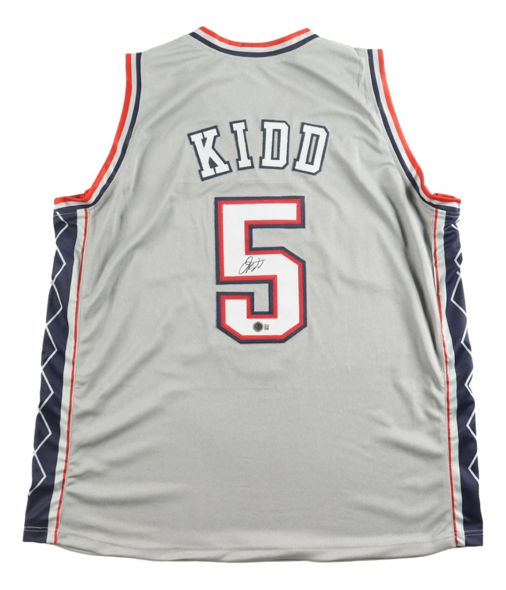 Jason Kidd New Jersey Signed Gray Basketball Jersey BAS