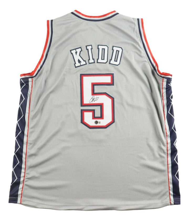Jason Kidd New Jersey Signed Gray Basketball Jersey BAS