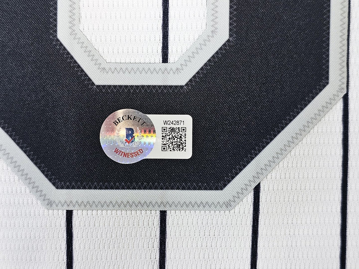 White Sox Bo Jackson Signed White Pinstripe Nike Jersey Size L Beckett Wit
