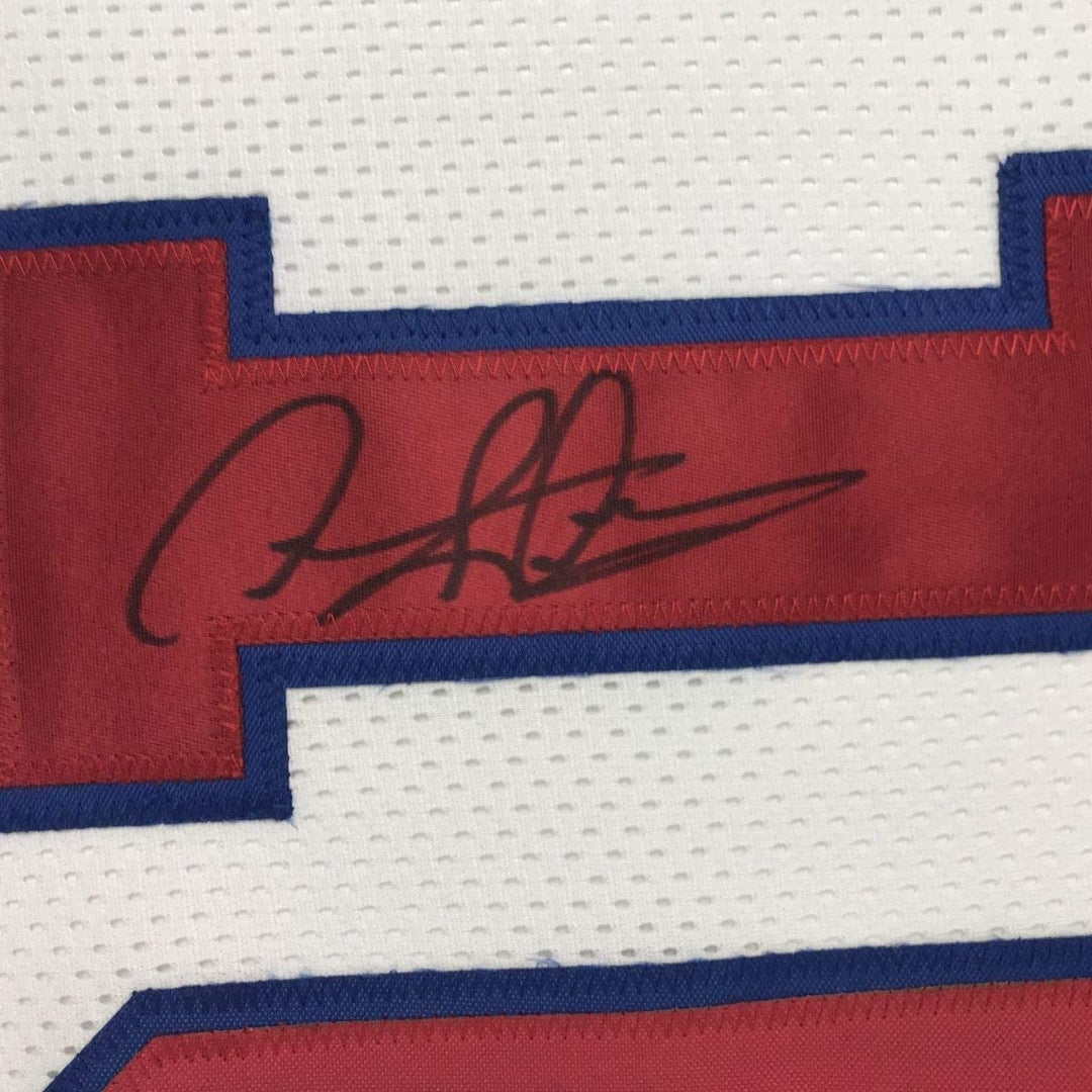 Autographed/Signed DENNIS RODMAN Detroit White Jersey JSA COA Auto
