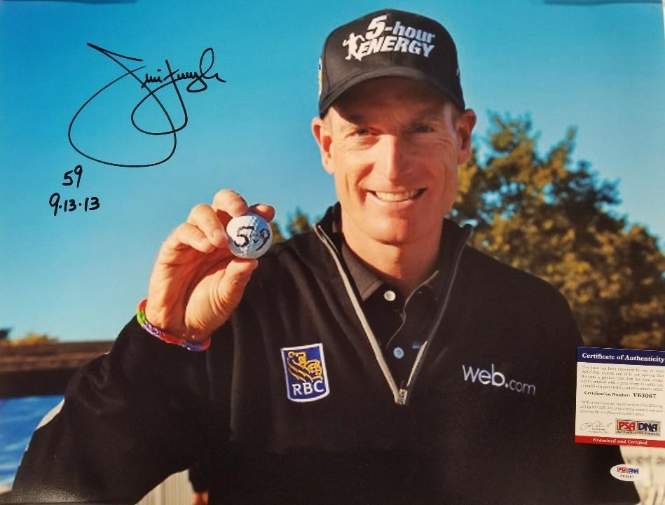 Jim Furyk Signed 16x20 Autograph Photo "59 Score 9-13-13" Auto Golf ~PSA/DNA COA