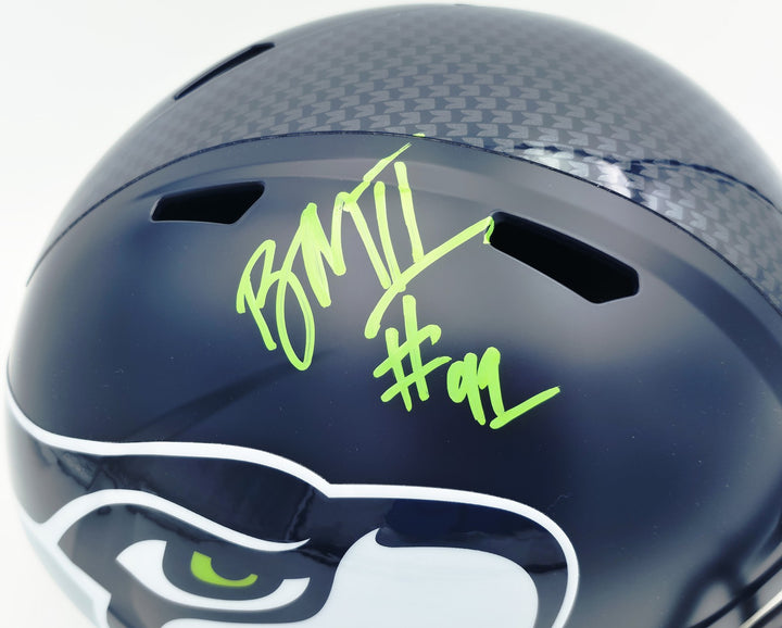 Byron Murphy II Signed Seahawks Blue Full Size Speed Replica Helmet MCS Holo