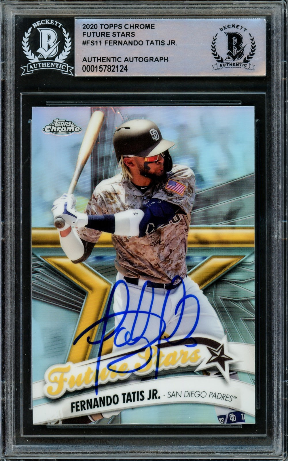 Fernando Tatis Jr. Signed 2020 Topps Chrome Future Stars Card #FS-11 San Diego