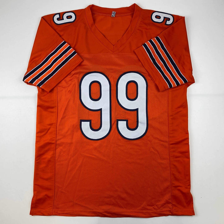 Autographed/Signed Dan Hampton HOF 2002 Chicago Orange Jersey Beckett COA