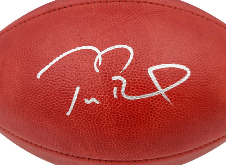 Tom Brady Auto Official NFL Leather SB LV Logo Football Buccaneers Fanatics Holo