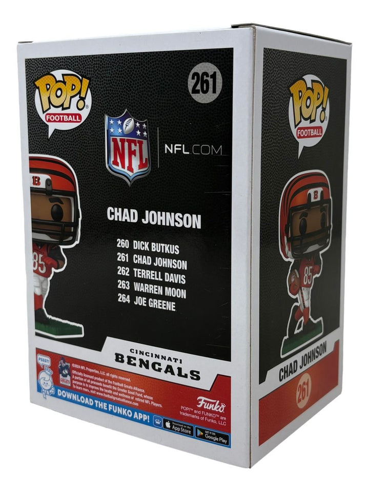 Chad Johnson Signed Cincinnati Bengals Funko Pop #261 BAS