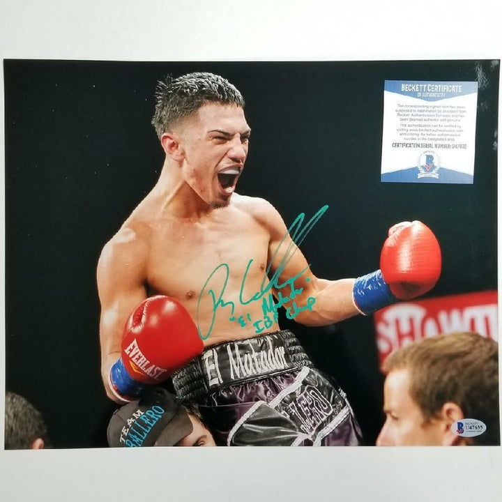 Randy Caballero El Matador signed 11x14 Photo Boxing Autograph ~ Beckett BAS COA