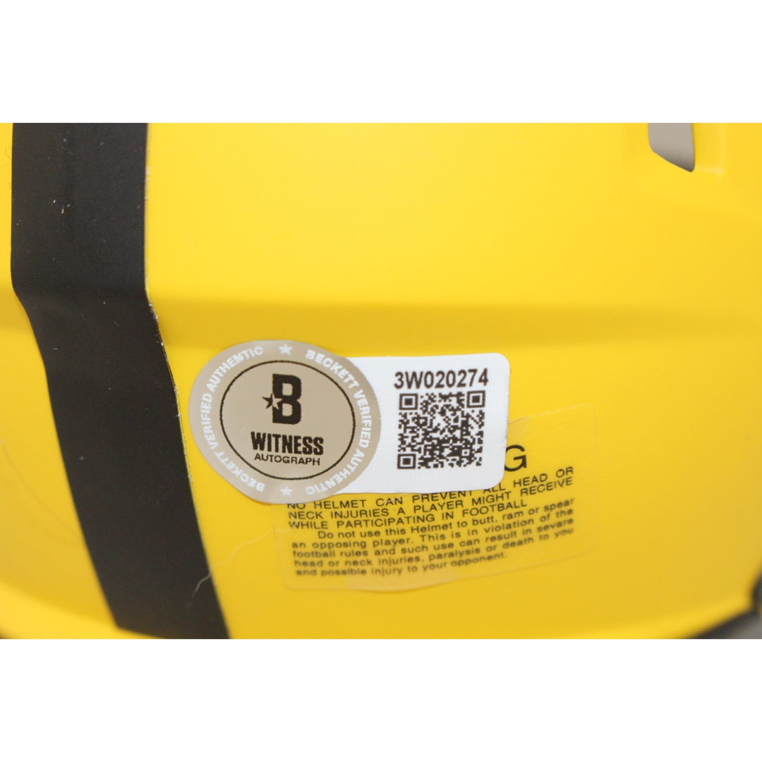 Jack Sawyer Autographed Pittsburgh Steelers Rave Mini Helmet Beckett 53668