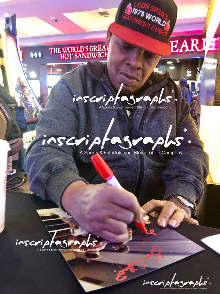 Leon Spinks Signed 8x10 Photo Inscribed "Ali Who?" Michael 8x Muhammad Ali #3
